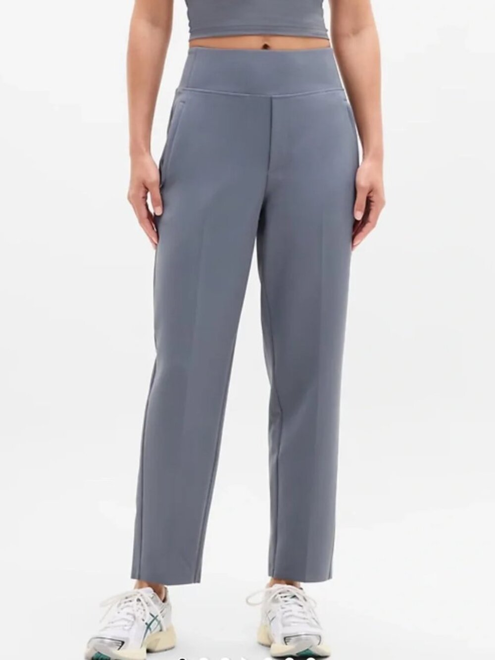 Athleta Slate Gray Endless High Rise Ankle Pants Women's Size 6 Travel Stretch
